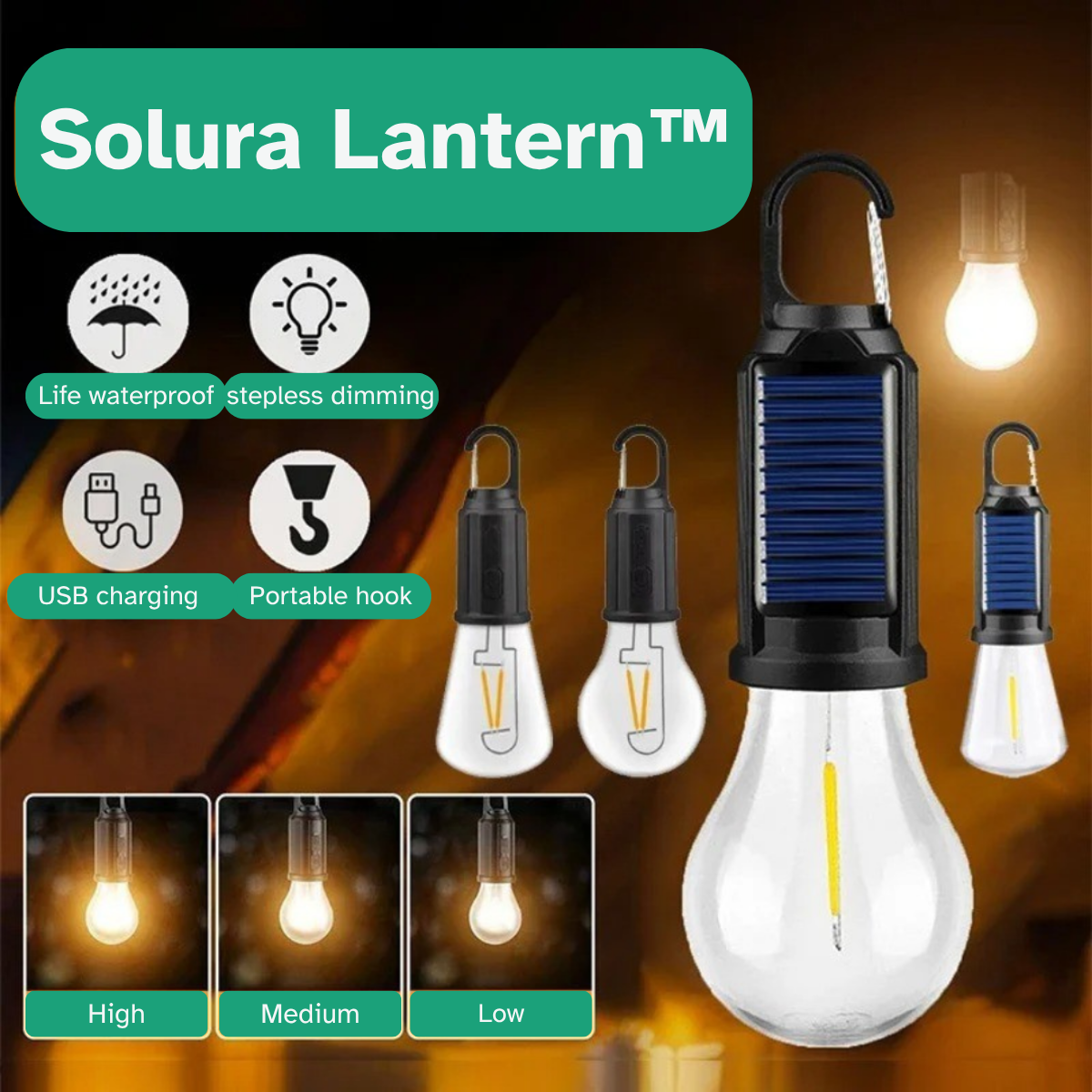Solura Lantern™ Light that follows - Style that lasts