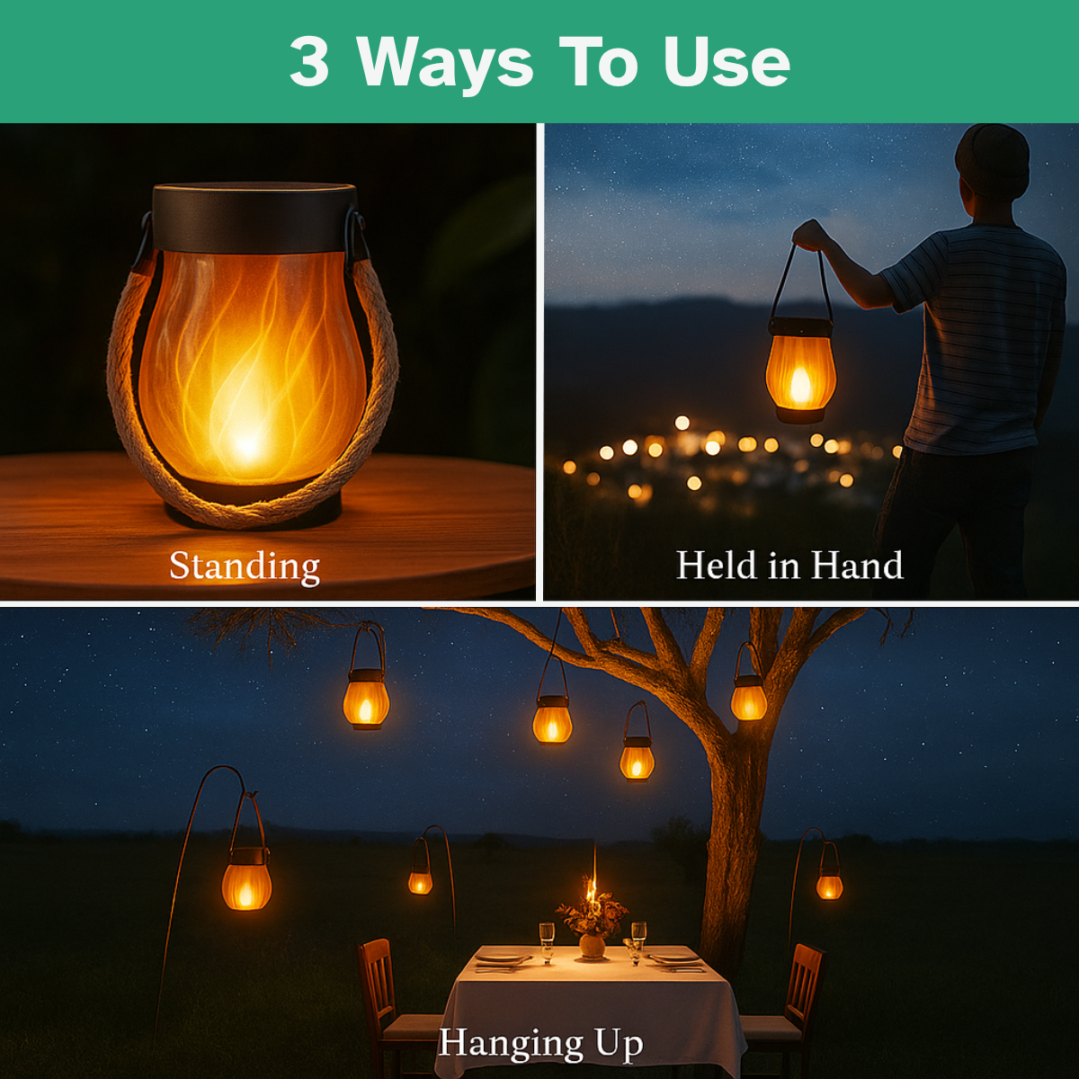 DawnFlame™ – Safe, Solar-Powered Glow That Dances Like Fire