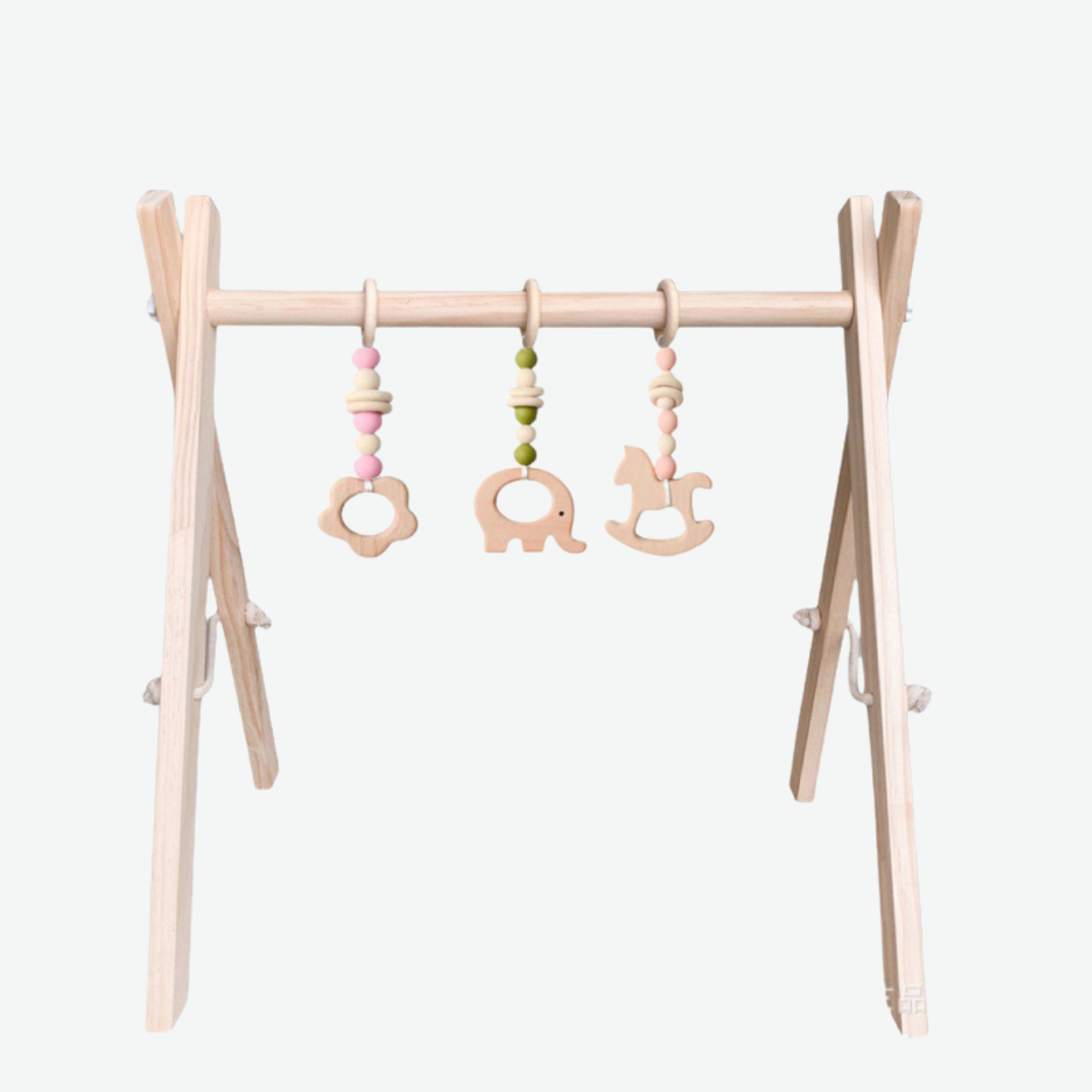 SmartPlay™ Wooden Baby Gym – Foldable, Stylish & Skill-Boosting