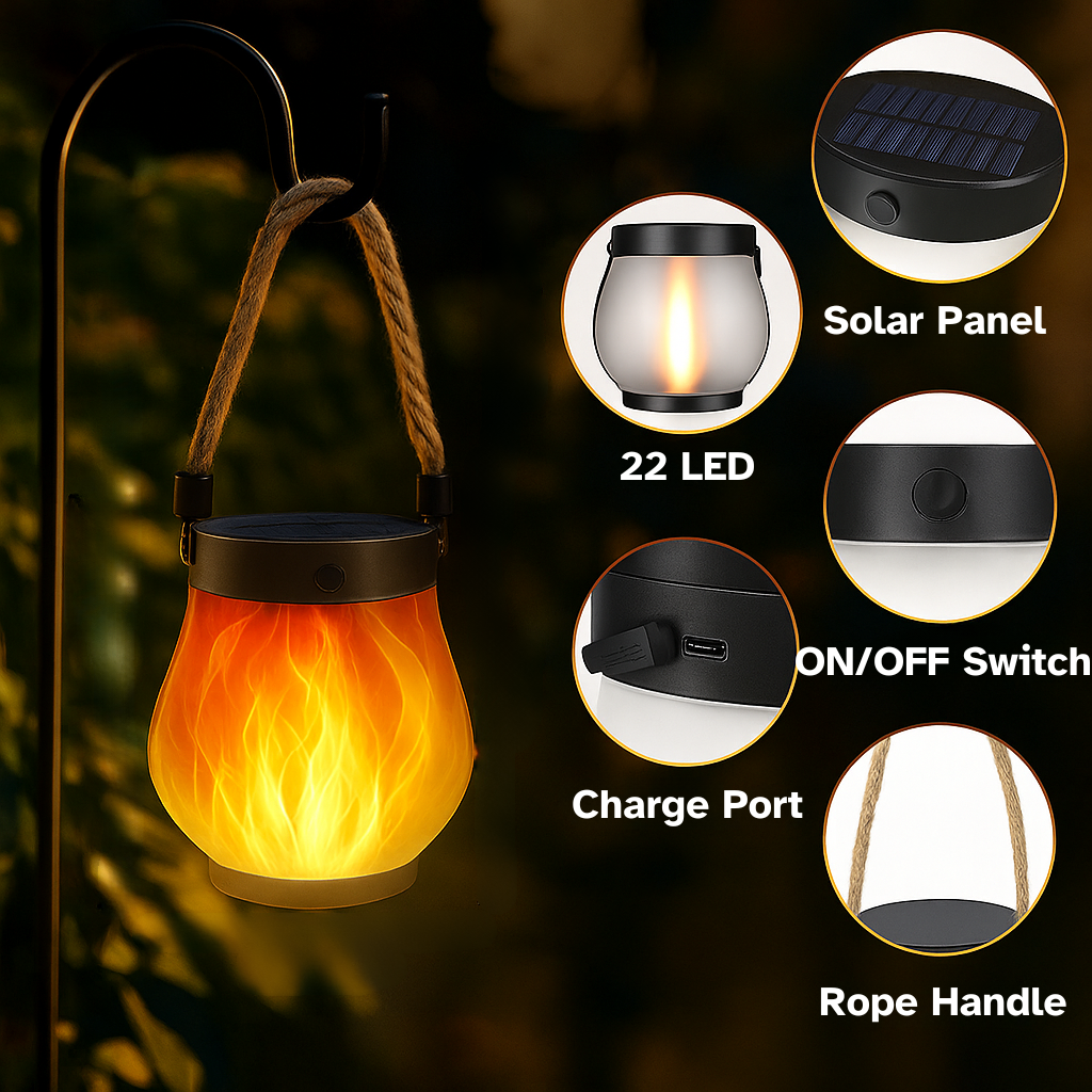 DawnFlame™ – Safe, Solar-Powered Glow That Dances Like Fire