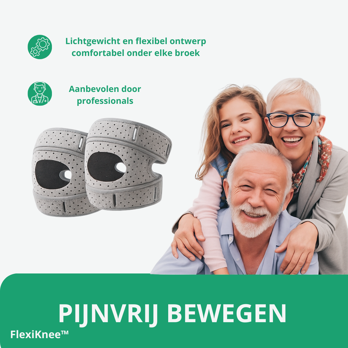 FlexiKnee™ -  Stabiliteit & comfort, elke stap